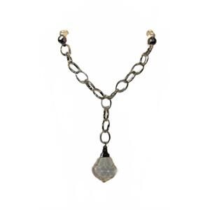 NEW LOST & FOUND pearl necklace with charm in silver